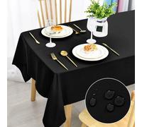 Housse imperméable extensible pour pieds de table, noir, 130 x 260 cm