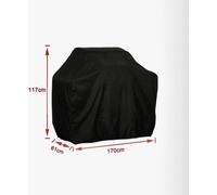 Housse imperméable pour barbecue - Revêtement résistant aux UV - Dimensions L 170 x 61 x 117 cm - Avec cordon de serrage