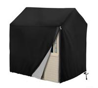 Housse imperméable pour cabane de jeu extérieure fabriquée en tissu Oxford 210D et cordon de serrage en bas pour un ajustement sûr par temps venteux (noir, 127 x 115 x 140 cm)