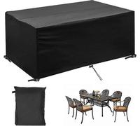 Housse imperméable pour chaise longue de jardin - fermeture à clips - résistante aux UV - rectangulaire - 242 x 162 x 100 cm - en tissu Oxford 210D.