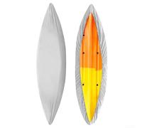 Housse imperméable pour kayak en tissu Oxford 210D, résistante aux UV, avec ourlet élastique et sangles pour le rangement en extérieur, convient aux bateaux de pêche de 2 à 6 m (argent)