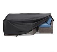 Housse imperméable pour meubles de jardin en tissu 210D indéchirable avec aérations pour ensemble de cubes en rotin, 200 x 160 x 71 cm (200 x 160 x 71 cm)