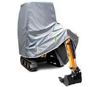 Housse intégrale imperméable et résistante aux UV pour mini pelleteuse de 800 à 1600 kg, protection contre les rayures, gris