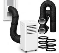 Housse isolante pour tuyau de climatiseur portable, protection résistante à la chaleur pour conduit d'évacuation, revêtement universel pour gaine de 5 à 5,9 pouces (2PCS BLACK 2)