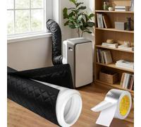 Housse isolante tuyau climatisation, améliore le refroidissement, tissu Oxford imperméable ou aluminium isolant, installation facile, pour tuyaux 5 à 6,6 pouces (BLACK,STYLE-2)