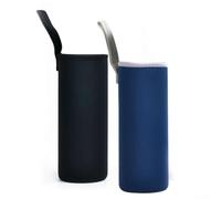 Housse Isolation pour bouteille 550ml Néoprène Anti-Choc Lot de 2(1500ML black)