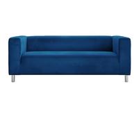 Housse Klippan IKEA Compatible Canapé 2 Places 180 cm Housse de Remplacement sur Mesure Velours Lavable Adaptée aux Animaux Bleu de Prusse
