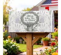Housse magnétique pour boîte aux lettres arrosoir - Ciseaux rustiques lavande - Pour l'extérieur - Décoration de jardin - 53,3 x 64,9 cm