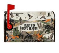 Housse magnétique pour boîte aux lettres Motif pigeon de chasse 45,7 x 53,3 | Thème de chasse, enveloppes de boîte aux lettres, tiges de blé, motif fusil de chasse, amateur de sports de plein air