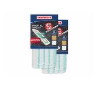 Leifheit Lot de 2 Housses Profi XL Micro Duo, Housse de Rechange en Microfibres pour Balai à Plat Profi XL, Housse absorbante et nettoyante pour Balai serpillère, pour Tous Types de Sol