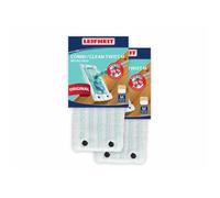 Leifheit Lot de 2 Housses Clean Twist ou Combi M Micro Duo, Housse de Rechange en Microfibres pour Balai à Plat Combi, Housse absorbante pour Balai serpillère