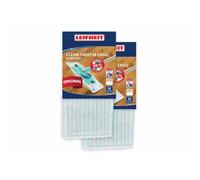 Leifheit Lot de 2X Housse Lave-Sol Micro Duo pour Clean Twist M Ergo et PowerClean, Housse de Rechange Microfibres, Housse pour Balai à Plat, Housse nettoyante pour Tous sols, Housse Double Fibre