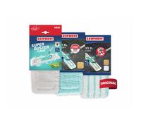 Housse micro duo, superduster, super soft Leifheit 55389, housse de rechange pour balai serpillière Profi XL, 3 housses différentes