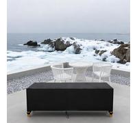 Housse Mobilier de Terrasse 365x100x95cm Imperméable 420D Oxford | Bâche de Protection UV Résistante au Gel et au Vent, Tissu Oxford pour Période Froide Noir