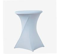 Housse nappe blanche WERKA PRO pour table mange debout ronde ø80cm