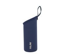 Housse néoprène pour grande bouteille isotherme 0,59 L - bleu marine, anse antidérapante
