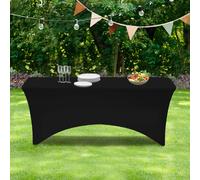 Housse noire extensible pour table pliante 180 cm