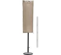 Housse Parasol Déporté 160x62cm Tissu Oxford 600d Imperméable Anti-Uv Avec Tige Télescopique Et Fermeture Éclair - Marron Multicolore