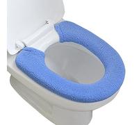 Housse pour abattant Coussin en Peluche court Couverture de siège de Toilette Couche antibactérien Super élastique avec Fermeture de bouton pression universel pour Cuvette