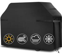 Housse pour barbecue, housse imperméable 420D Oxford ultra-résistante pour barbecue à gaz, coupe-vent, indéchirable, pour Weber, Brinkmann, Char Broil, 147 x 61 x 117 cm (grande taille) (version améli