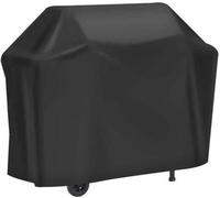 Housse pour barbecue PATIO PLUS, housse robuste pour barbecue d'extérieur en tissu Oxford 420D, housse pour barbecue à gaz, imperméable, coupe-vent et résistante aux UV (noire) 132 x 66 x 109 cm