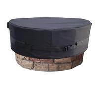 Housse pour brasero extérieur - Protection ronde imperméable pour brasero | bâche de jardin, housse coupe-vent | tissu Oxford résistant aux rayons UV pour patio, cour, maison, vacances Inve