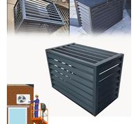 Housse pour condensateur d'air extérieur 120 x 150 x 70 cm - Protection contre les intempéries pour pompe à chaleur avec étagère pour plantes - Idéal pour les unités de condensateur et l'utilisation