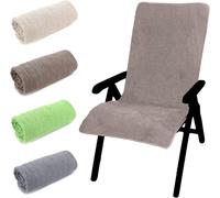 Housse pour fauteuil relax en tissu éponge - Assise hygiénique - Tissu absorbant et doux pour la peau - 130 x 60 cm - Couleur taupe