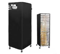 Housse pour grille à casseroles 10 couches ventilées - Housse anti-poussière avec fenêtre transparente pour chariot de boulangerie - 58 x 71 x 162 cm (210D : 58 x 71 x 162 cm)