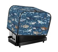 Housse pour grille-pain 4 tranches - Requin océan | Protection contre la poussière et les traces de doigts, protection pour machine à pain pour petits appareils de cuisine, bleu