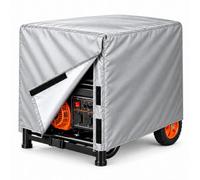 Housse pour Groupe Électrogène pour Einhell TC-PG 55/E5, Tissu Oxford 420D avec Doublure Argentée, Ouverture Latérale et Sangle à Boucle pour Rangement,B Grey