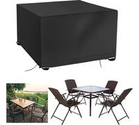 Housse pour meubles de jardin, 125 x 125 x 74 cm Housse de table de patio, Heavy Duty 420D Oxford tissu rotin cube ensemble de couverture de meubles de patio couverture de table de jardin pour l'extér