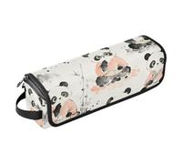 Housse pour ordinateur portable de 15 à 16 pouces avec tapis résistant à la chaleur Panda aquarelle outils chauffants sac de voyage organisateur