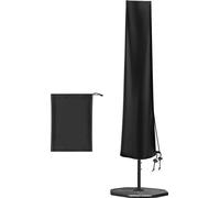 Housse pour parasol de jardin – imperméable – tissu Oxford 420D – diamètre 2–4 m – grande housse de protection pour tables de terrasse – protection pour parasol – 9–11 pieds – H 190 x 30/50 cm