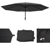 Housse pour parasol Meran Pro, parasol de marché gastronomique Ø 5m, polyester ~ anthracite