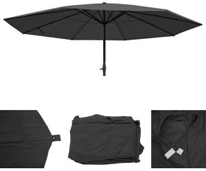 Housse pour parasol Meran Pro, parasol de marché gastronomique Ø 5m, polyester ~ anthracite