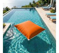 Housse pour Pouf Géant XXL 180x140cm - Déhoussable - Flottant pour Piscine - Orange - Déco Arts