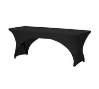 Housse pour table pliante - Perel - Noir - 184cm - Lavable - Synthétique