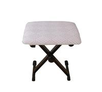 Housse pour tabouret rectangulaire, housse pour banc de piano personnalisable, housses universelles extensibles pour tabourets de changement de chaussures(40x30x4cm(16x12x2inch), Silver Gray)