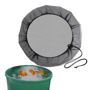 Housse pour Tonneau De Pluie - Filet pour Citerne De Pluie avec Cordon De Serrage - Ajustable Filet De Protection Contre Feuilles Et Larves De Moustiques