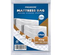 Housse Protection Matelas Déménagement et Stockage 160 x 200 cm, 2 Pack | Housse à Matelas Plastifiée Plastique Rangement Sac de Stockage, Robuste, réutilisable, indéchirable