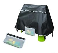 Housse Protection Table Jeu Extérieur Avec Filet Rangement(Black) | Pochette filet détachable, organise les accessoires, permet le séchage à l'air, évite la perte, pratique