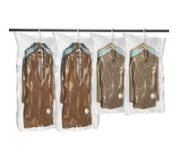 Housse Rangement Sous Vide Suspendus,4 Sac Sous Vide Vetement Aspirateur,Rangements Vêtements pour Placards et Penderie,135*70cm