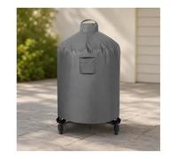 Housse Ronde de Barbecue pour Weber Master-Touch 57cm 2025-2026 420D pour Cuiseur Céramique avec Poignée et Aération,Lead-Colored