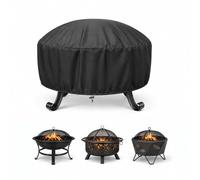 Housse Ronde pour brasero pour Sunnydaze Decor Sunnydaze 36 inch Fire Bowl | Housse ronde en tissu Oxford avec intérieur argenté coutures renforcées et cordon de serrage réglable