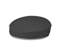 Housse ronde pour table de jardin avec ourlet élastique, housse pour meubles de jardin, imperméable, coupe-vent, anti-UV, tissu noir