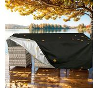 Housse Salon de Jardin 420D Oxford Tissu Rectangulaire 240x220x85cm/LxIxH | Mobilier Housse de Table Imperméable Bâche de Protection avec Corde et Boucle Verrouillage，Noir