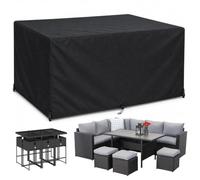 Housse Salon de Jardin Rectangulaire 100x90x80cm/LxlxH 420D Oxford Housse pour Salon de Jardin Exterieur,XXL avec Boucles Et Cordon E Serrage Imperméable,Coupe-Vent,Anti-UV
