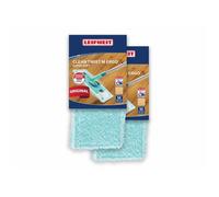 Leifheit Lot de 2X Housse Lave-Sol Clean Twist M Ergo et PowerClean Super Soft, Housse de Rechange Fibres spéciales, pour Le parquet, Housse pour Balai nettoyante avec Absorption d’Eau Minimale