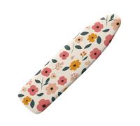 Housse Table A Repasser 130X45 Pink Orange Plantes Housses pour Tables À Repasser avec Bande Élastique Resserrable,Reflète La Chaleur Et La Vapeur,Et Rembourrage en Feutre De 5 Mm